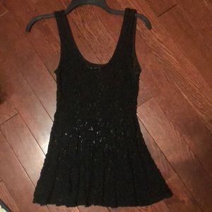 Black lace tank